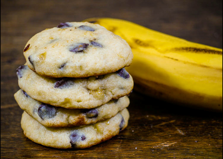 banánové cookies