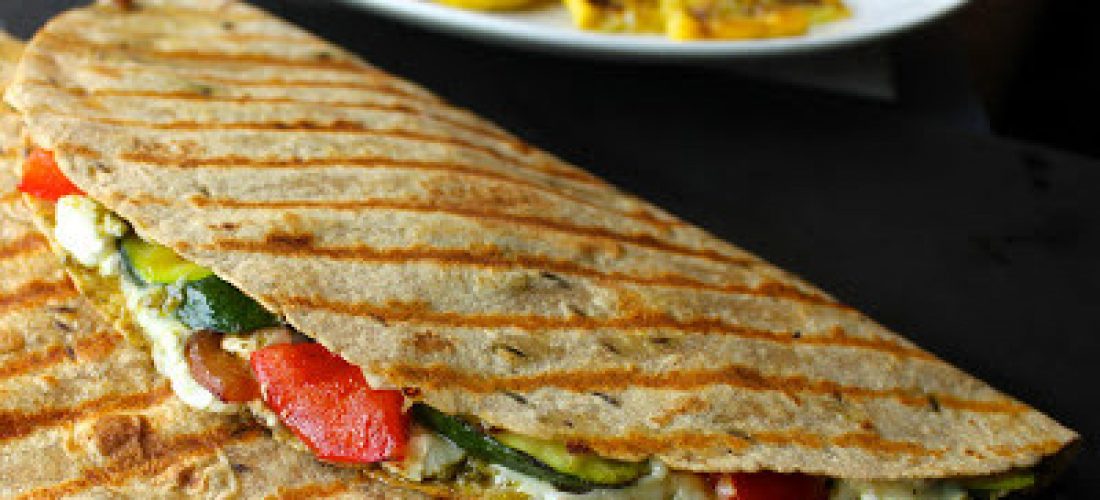 Grilled-Vegetable-Quesadillas-with-Goat-Cheese