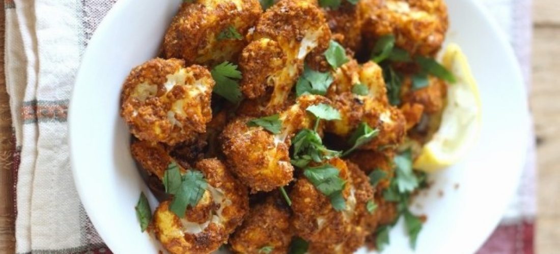 tandoori roasted cauliflower recipe for thanksgiving vegetarian side dish